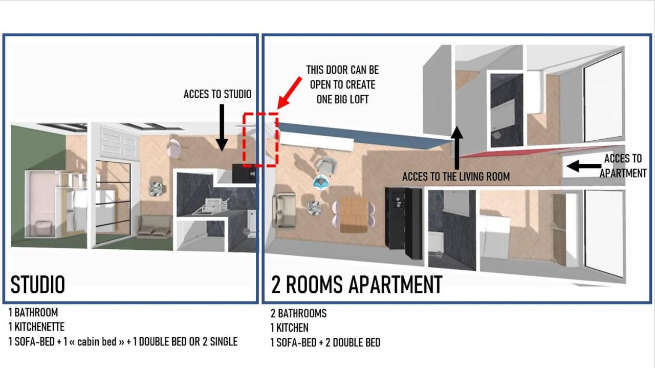 Maison Francois Paris - Two Rooms Apartment & Studio - Linkable Together Dış mekan fotoğraf